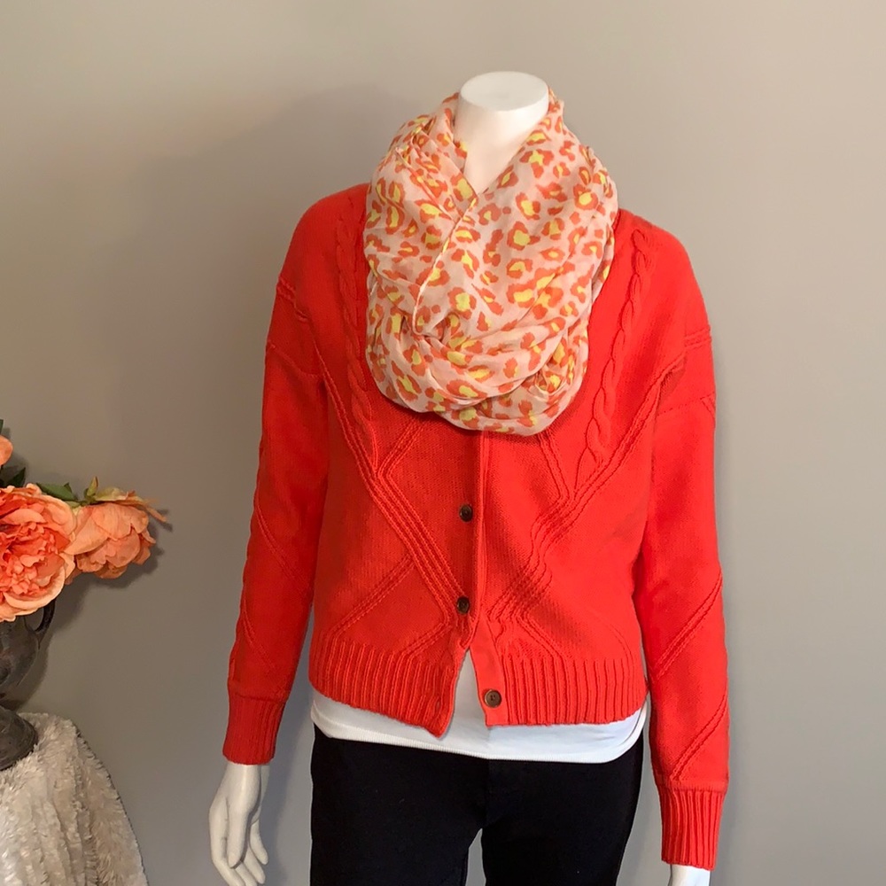 Lightweight summery leopard print infinity scarf